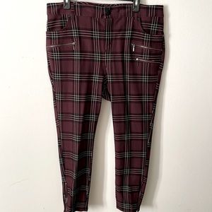 Torrid Plaid Ponte Skinny Ankle Pant